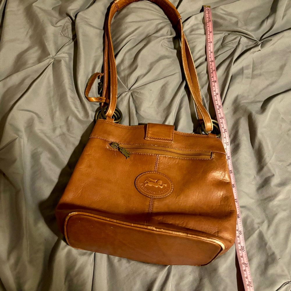 Vintage American Angel Tan Leather Shoulder Bag - Picture 10 of 10